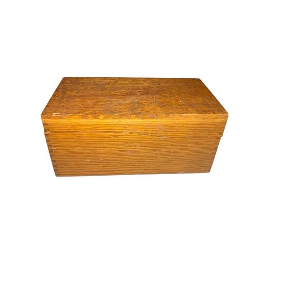 Globe Wernicke Oak Wood Dove Recipe File Holder Index Box 1940s No 7310-C READ - Picture 5 of 12